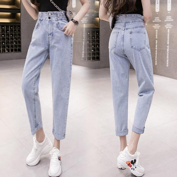 women's jeans 2021 spring women korean style casual straight high waist trousers pants for ladies grils ankle length, Blue
women's jeans 2021 spring women korean style casual straight high waist trousers pants for ladies grils ankle length, Blue