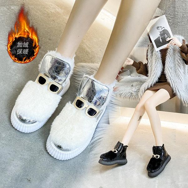 boots 2021 autumn/winter round head, low heel, short tube, artificial plush, personalized fashion glasses snow, Black
boots 2021 autumn/winter round head, low heel, short tube, artificial plush, personalized fashion glasses snow, Black
