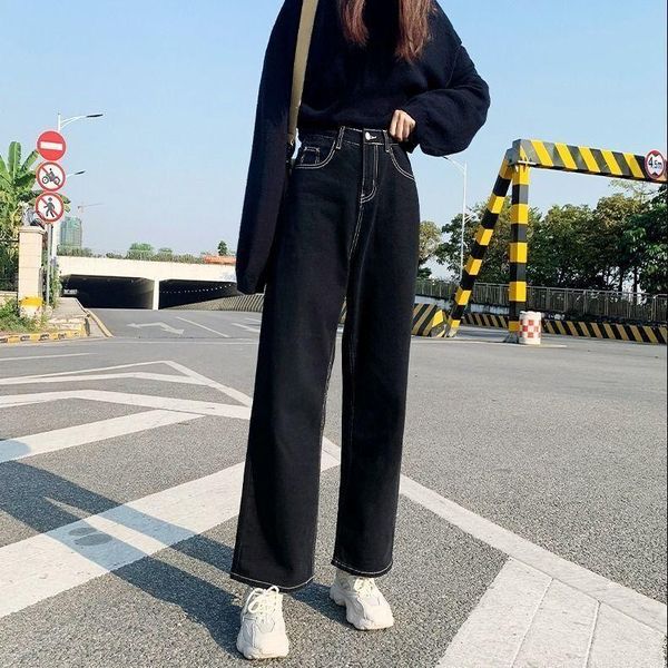 women's jeans woman pants black high waist straight loose spring 2021 pantalones vaqueros mujer, Blue
women's jeans woman pants black high waist straight loose spring 2021 pantalones vaqueros mujer, Blue