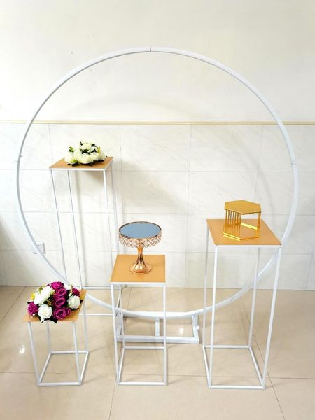 party decoration 5pcs iron circle arch wedding flower plinth pillar cake stand birthday backdrops balloons craft billboard display rack
party decoration 5pcs iron circle arch wedding flower plinth pillar cake stand birthday backdrops balloons craft billboard display rack