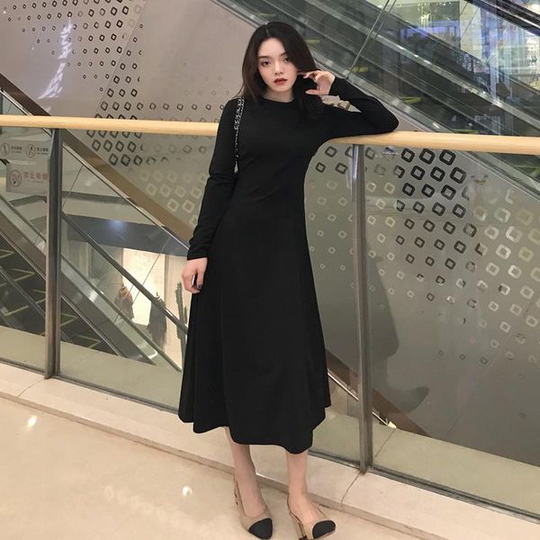 casual dresses elegant vintage long women's black dress female o-neck slim vestido autumn winter high waist party wxf742, Black;gray
casual dresses elegant vintage long women's black dress female o-neck slim vestido autumn winter high waist party wxf742, Black;gray