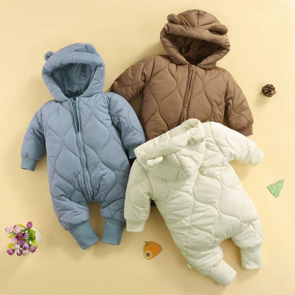 down coat baby winter jumpsuit, solid color thicken hooded long sleeves romper with zipper for toddler girls, boys, 0-18 months, Blue;gray
down coat baby winter jumpsuit, solid color thicken hooded long sleeves romper with zipper for toddler girls, boys, 0-18 months, Blue;gray