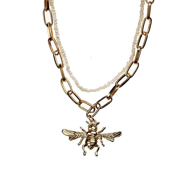 pendant necklaces necklace temperament multi-layer rice bead gold chunky chain female big bee for women jewelry, Silver
pendant necklaces necklace temperament multi-layer rice bead gold chunky chain female big bee for women jewelry, Silver
