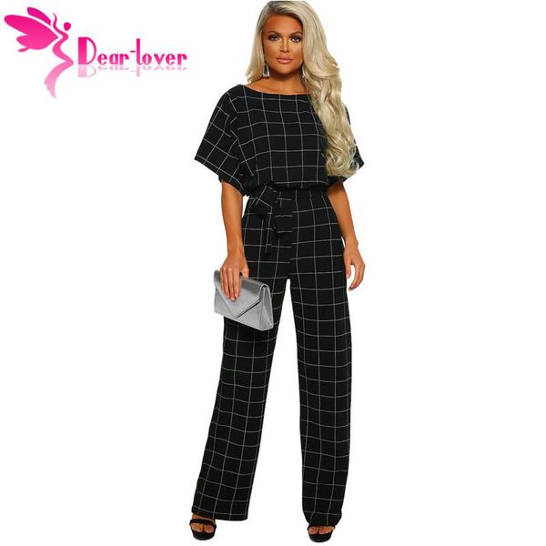 women's jumpsuits & rompers dear lover summer black checked playsuits plus size belted women long wide leg office lady casual loose jum, Black;white
women's jumpsuits & rompers dear lover summer black checked playsuits plus size belted women long wide leg office lady casual loose jum, Black;white
