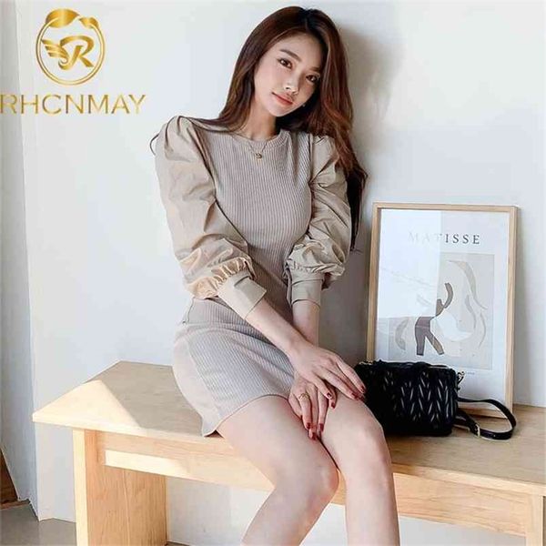 autumn and winter style south korea elegant pullover patchwork shirt sleeves casual temperament jersey dress 210506, Black;gray
autumn and winter style south korea elegant pullover patchwork shirt sleeves casual temperament jersey dress 210506, Black;gray