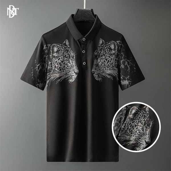 men's polos heavy industry drilling leopard head pattern printing fashion lapel shirt short-sleeved t-shirt male oversized, White;black
men's polos heavy industry drilling leopard head pattern printing fashion lapel shirt short-sleeved t-shirt male oversized, White;black