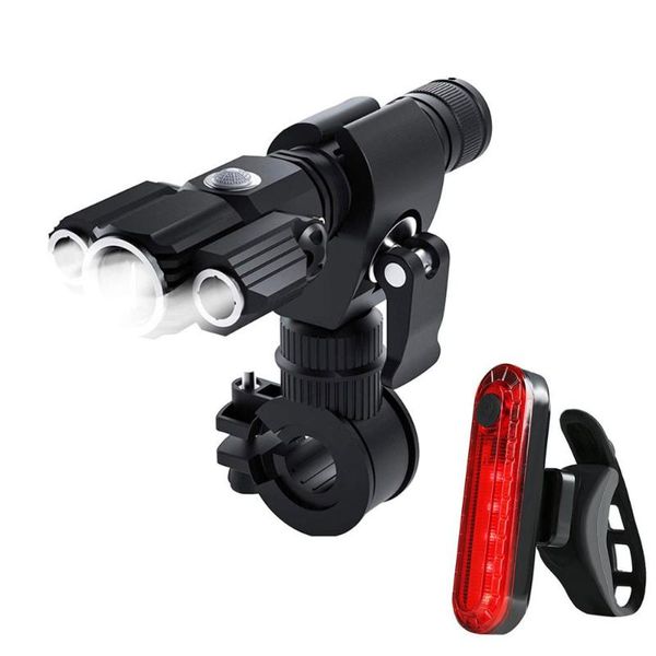 bike lights t6 l2led mtb bicycle light three lamp head aircraft shape + data cable battery clip taillight #1c08
bike lights t6 l2led mtb bicycle light three lamp head aircraft shape + data cable battery clip taillight #1c08