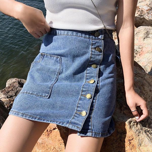 skirts 2021 korean style buckle student trend denim skirt woman spring summer high waist a word female e3226, Black
skirts 2021 korean style buckle student trend denim skirt woman spring summer high waist a word female e3226, Black