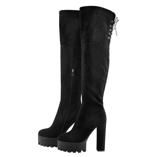 boots women round toe chunky heel thigh high platform long for over the knee side zipper black boots
boots women round toe chunky heel thigh high platform long for over the knee side zipper black boots
