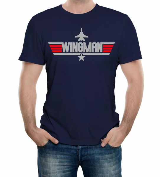 wingman men's t-shirt - gift present fashion boxset film dvd movie fly, White;black 
wingman men's t-shirt - gift present fashion boxset film dvd movie fly, White;black