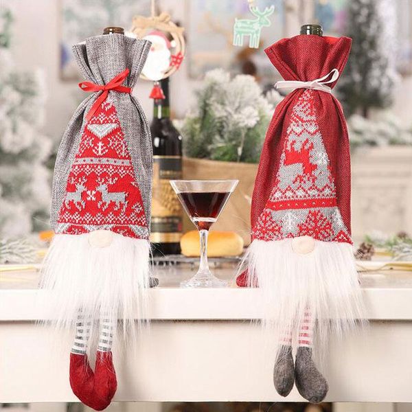 christmas decorations wine bottle cover decoration for home ornament year's cloth gift 35x15.5cm
christmas decorations wine bottle cover decoration for home ornament year's cloth gift 35x15.5cm