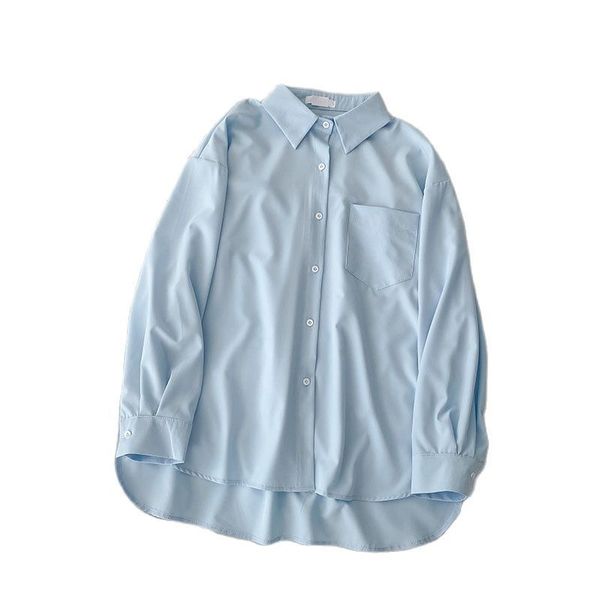 women spring autumn ol shirts long sleeve v-neck elegant blouse and solid turn-down collar for 210518, White
women spring autumn ol shirts long sleeve v-neck elegant blouse and solid turn-down collar for 210518, White