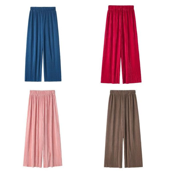 women's pants & capris women 2021 spring summer fashion tide pleated elastic high waist wide leg red green black chiffon trousers, Black;white
women's pants & capris women 2021 spring summer fashion tide pleated elastic high waist wide leg red green black chiffon trousers, Black;white