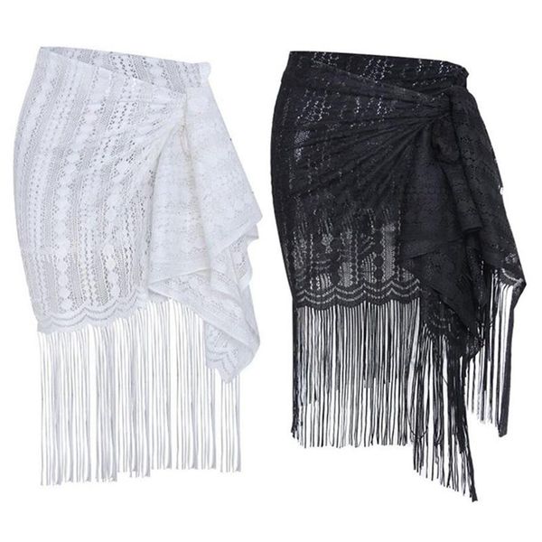 women's swimwear women's beach blouse lace fringe veil seaside vacation sunscreen clothes, White;black
women's swimwear women's beach blouse lace fringe veil seaside vacation sunscreen clothes, White;black