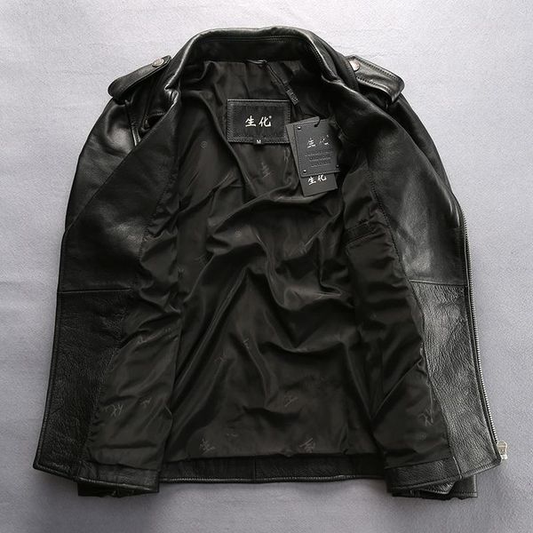 men's leather & faux slim fit motorcycle with belt zippers fashion biker jacket men a arrival coat for male xxxl, Black
men's leather & faux slim fit motorcycle with belt zippers fashion biker jacket men a arrival coat for male xxxl, Black