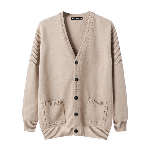 Men's Sweaters autumn and winter solid color v-neck cardigan sweater Comfortable warm 100% cotton loose knit jacket 4C5F, White;black
Men's Sweaters autumn and winter solid color v-neck cardigan sweater Comfortable warm 100% cotton loose knit jacket 4C5F, White;black