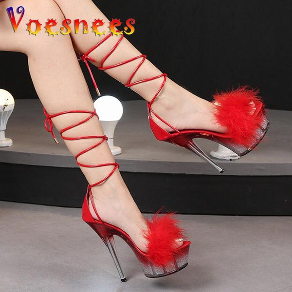 sandals voesnees women summer furry thin high heels female gradient color frosting platform ankle strap fashion models shoes, Black
sandals voesnees women summer furry thin high heels female gradient color frosting platform ankle strap fashion models shoes, Black