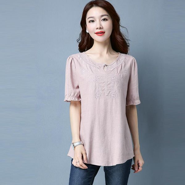 women's blouses & shirts 2021 women blouse cotton linen pullover o-neck vintage embroidered female plus size blue loose casual spring, White
women's blouses & shirts 2021 women blouse cotton linen pullover o-neck vintage embroidered female plus size blue loose casual spring, White