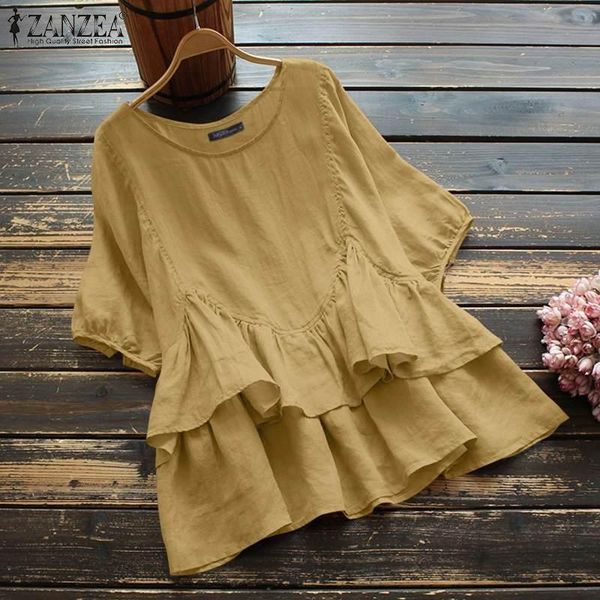 women's blouses & shirts 2021 loose elegant ol chemise oversied women cotton blouse vintage o neck ruffles summer blusas fashion casua, White
women's blouses & shirts 2021 loose elegant ol chemise oversied women cotton blouse vintage o neck ruffles summer blusas fashion casua, White