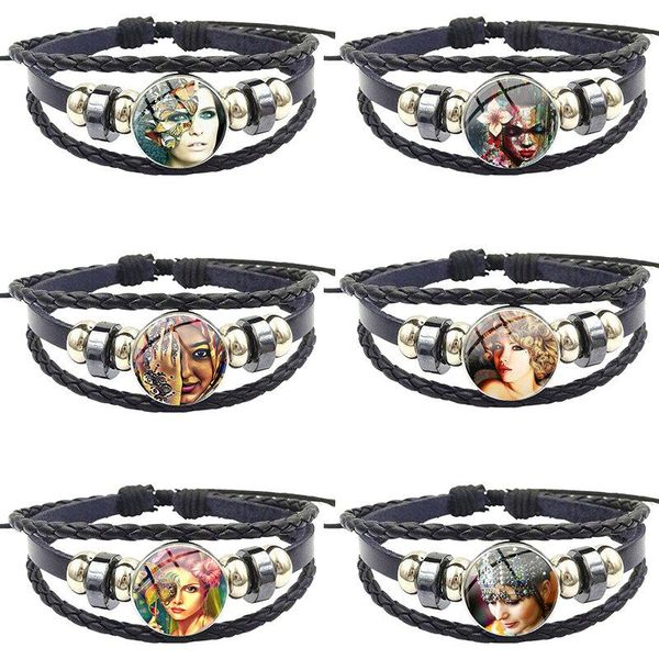 charm bracelets jewelry with plated glass cabochon black leather bracelet bangle for women girls handmade beautiful color art, Golden;silver
charm bracelets jewelry with plated glass cabochon black leather bracelet bangle for women girls handmade beautiful color art, Golden;silver