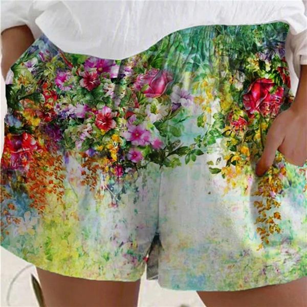 women's shorts 2021 summer fashion casual floral print comfortable elastic loose thin waist pocket beach short, White;black
women's shorts 2021 summer fashion casual floral print comfortable elastic loose thin waist pocket beach short, White;black