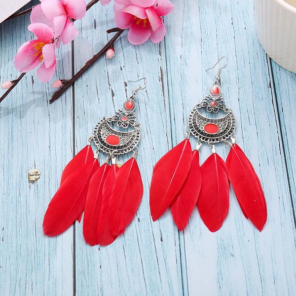 hoop & huggie crescent shaped water drop alloy tassel feather earrings women's long-style vintage fashion, Golden;silver
hoop & huggie crescent shaped water drop alloy tassel feather earrings women's long-style vintage fashion, Golden;silver