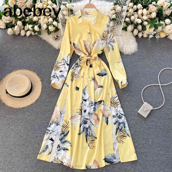 women retro print maxi dress korean turndown-collar lace up a-line es spring bohemian split vacation long 210512, Black;gray
women retro print maxi dress korean turndown-collar lace up a-line es spring bohemian split vacation long 210512, Black;gray