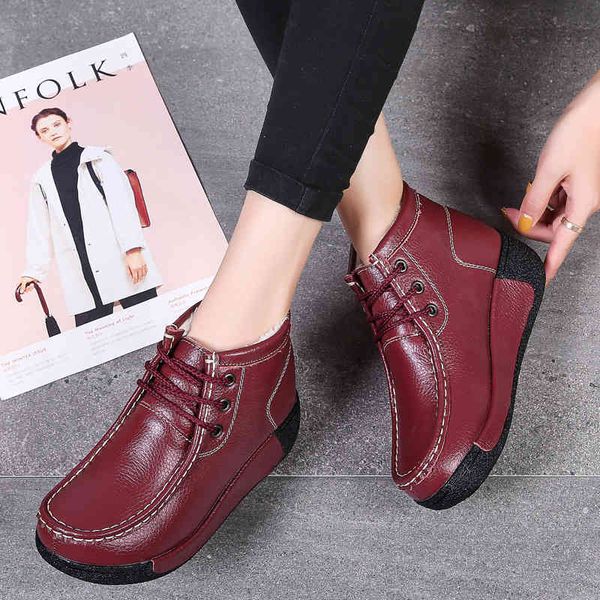 leather autumn and winter slope heel high women's sho cotton cow leather thick sole rocker boots snow, Black
leather autumn and winter slope heel high women's sho cotton cow leather thick sole rocker boots snow, Black