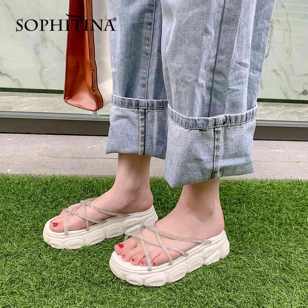 sophitina women's slides slipper sweet cross strap bling transparent platform summer outdoor casual fashion dress shoes po681 210513, Black
sophitina women's slides slipper sweet cross strap bling transparent platform summer outdoor casual fashion dress shoes po681 210513, Black
