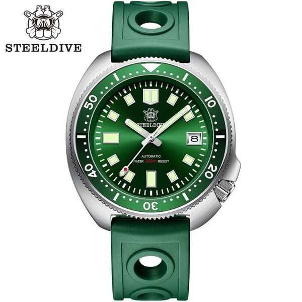wristwatches steeldive sd1970 classic wristwatch japan nh35 movement super c3 green luminous 200m waterproof 316l case men's diving wat, Slivery;brown
wristwatches steeldive sd1970 classic wristwatch japan nh35 movement super c3 green luminous 200m waterproof 316l case men's diving wat, Slivery;brown