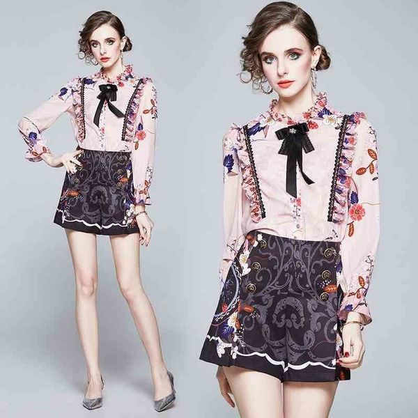 hepburn style age reduction suit women's spring print shirt shorts two-piece high-waist 210525, White
hepburn style age reduction suit women's spring print shirt shorts two-piece high-waist 210525, White