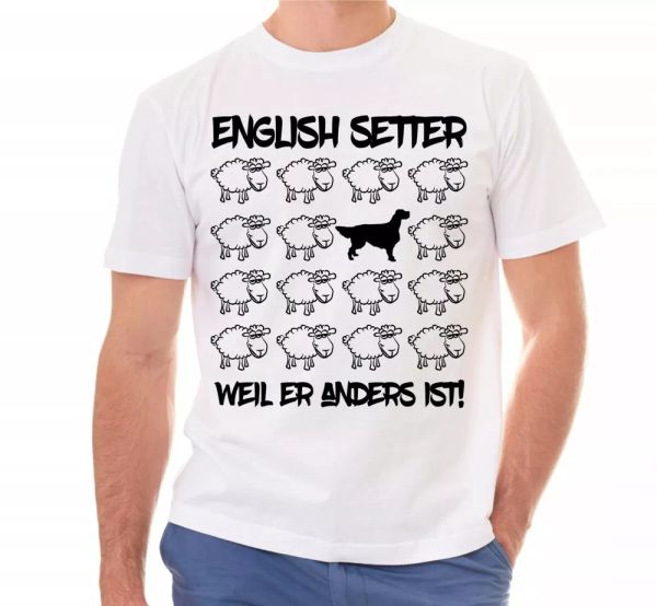 english setter t-shirt black sheep men dog dog motif, White;black
english setter t-shirt black sheep men dog dog motif, White;black