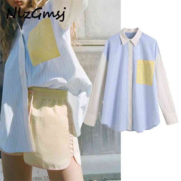 blouse women shirt oversize blue striped blouses long sleeve woman summer button up casual pocket 03 210628, White
blouse women shirt oversize blue striped blouses long sleeve woman summer button up casual pocket 03 210628, White