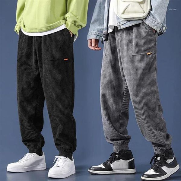 men's pants corduroy casual trousers autumn winter high street loose sweatpants male wild trendy pantalones jogger, Black
men's pants corduroy casual trousers autumn winter high street loose sweatpants male wild trendy pantalones jogger, Black