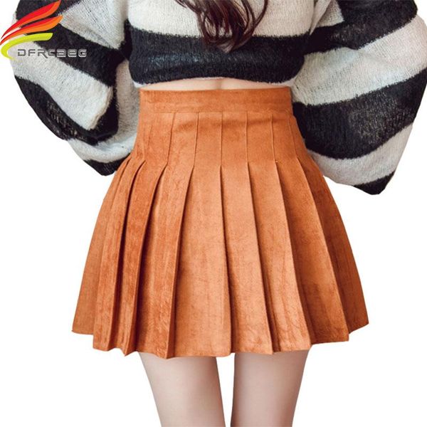 skirts high waist suede leather skirt female autumn winter a line pleated mini elegant streetwear korean style women short, Black
skirts high waist suede leather skirt female autumn winter a line pleated mini elegant streetwear korean style women short, Black