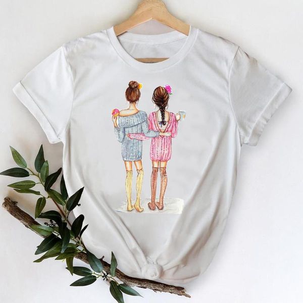 women's t-shirt t-shirts women 2021 spring summer cartoon cute sister friends clothing clothes graphic tshirt lady print female tee, White
women's t-shirt t-shirts women 2021 spring summer cartoon cute sister friends clothing clothes graphic tshirt lady print female tee, White