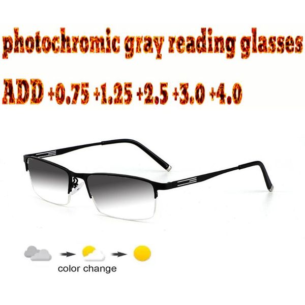 sunglasses alloy frame halfrim ultralight pochromic reading glasses for business men gentlemen+1.0 +1.5 +1.75 +2.0 +2.5 +3 +3.5 +4, White;black
sunglasses alloy frame halfrim ultralight pochromic reading glasses for business men gentlemen+1.0 +1.5 +1.75 +2.0 +2.5 +3 +3.5 +4, White;black