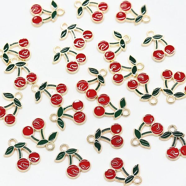 charms 5pcs enamel cherry charm fruit for jewelry making earring pendant bracelet and necklace christmas creative gift, Bronze;silver
charms 5pcs enamel cherry charm fruit for jewelry making earring pendant bracelet and necklace christmas creative gift, Bronze;silver