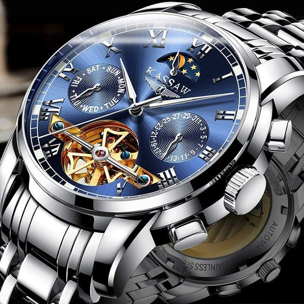 wristwatches men's watch automatic mechanical waterproof luminous sports fashion high-quality gifts, Slivery;brown
wristwatches men's watch automatic mechanical waterproof luminous sports fashion high-quality gifts, Slivery;brown