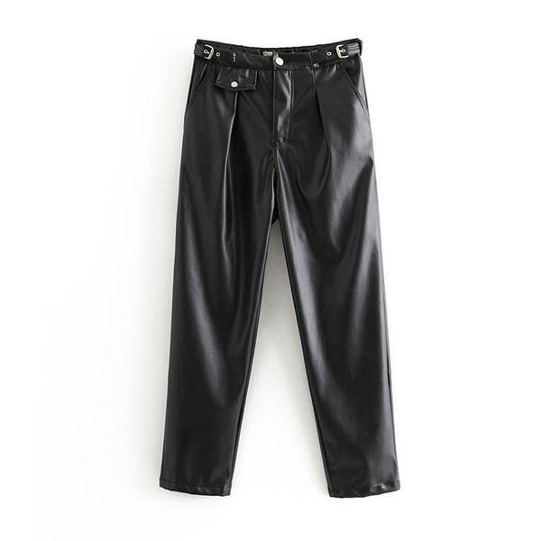 women's pants & capris fashion black pu leather women trousers female sweatpants streetwear pencil high waist, Black;white
women's pants & capris fashion black pu leather women trousers female sweatpants streetwear pencil high waist, Black;white