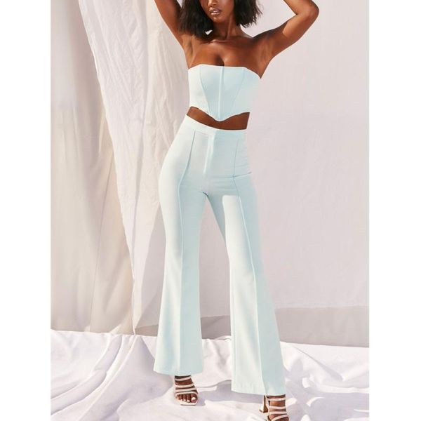 women's tracksuits sruby white rits crop and long broek second set women strapless matching summer 2 piece of clothing, Gray
women's tracksuits sruby white rits crop and long broek second set women strapless matching summer 2 piece of clothing, Gray