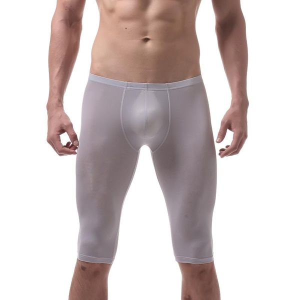 men's body shapers super thin transparent ice silk ultra slim low waist trousers knee length, Black;brown
men's body shapers super thin transparent ice silk ultra slim low waist trousers knee length, Black;brown