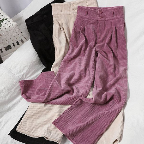 winter fashion all-match drape mopping trousers women's slim loose wide-leg pants korean high-waist corduroy straight-leg 210420, Black;white
winter fashion all-match drape mopping trousers women's slim loose wide-leg pants korean high-waist corduroy straight-leg 210420, Black;white