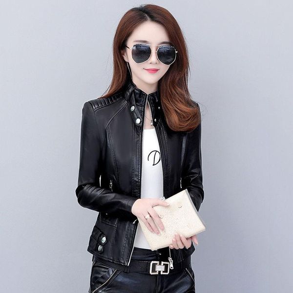 women's leather & faux 2021 spring autumn women black short pu jacket female slim fashion punk outwear ladies loose streetwear jackets
women's leather & faux 2021 spring autumn women black short pu jacket female slim fashion punk outwear ladies loose streetwear jackets