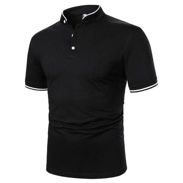 men's polos shirts summer casual solid color button short-sleeved shirt men clothing fashion office chemise homme, White;black
men's polos shirts summer casual solid color button short-sleeved shirt men clothing fashion office chemise homme, White;black
