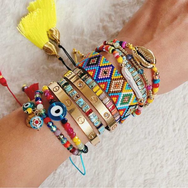 charm bracelets woman beach summer rainbow crochet/ shell bracelet glass tila beads, Golden;silver
charm bracelets woman beach summer rainbow crochet/ shell bracelet glass tila beads, Golden;silver