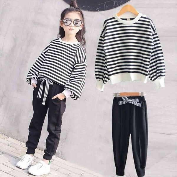 children clothing winter autumn stripe t shirts pants girls tracksuit sets striped teenager 5 6 7 8 10 11 12, White
children clothing winter autumn stripe t shirts pants girls tracksuit sets striped teenager 5 6 7 8 10 11 12, White