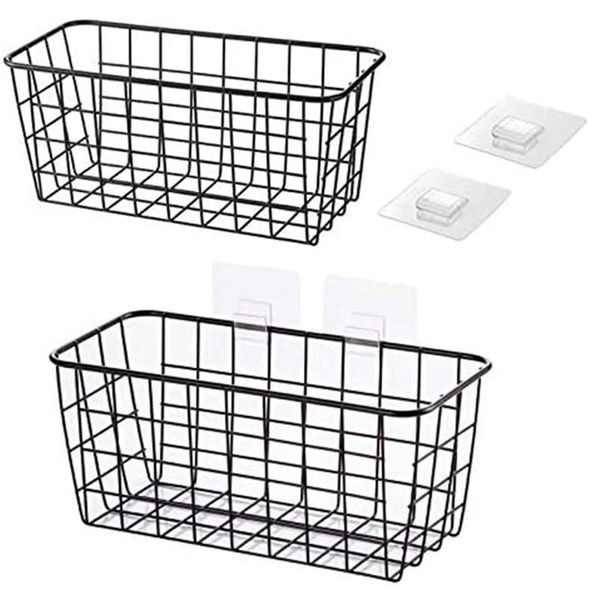 storage baskets adhesive sturdy with kitchen food pantry bathroom shelf no drilling wall mounted,2 pack,black
storage baskets adhesive sturdy with kitchen food pantry bathroom shelf no drilling wall mounted,2 pack,black