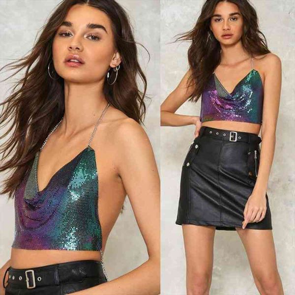 shiny metal crop backless womens cami summer beach party club sequin vest shirt ladies tanks clothing, White
shiny metal crop backless womens cami summer beach party club sequin vest shirt ladies tanks clothing, White