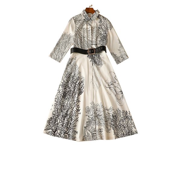 milan runway dresses 2022 spring summer lapel neck 1/2 sleeve panelled print women's designer dress brand same style clothing 0301-1, Black
milan runway dresses 2022 spring summer lapel neck 1/2 sleeve panelled print women's designer dress brand same style clothing 0301-1, Black